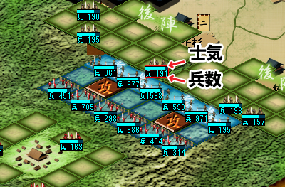 戦ノ国1.5_士気と兵数